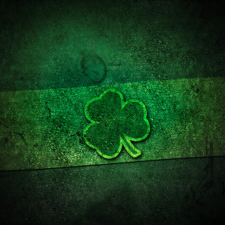Green shamrock green wall black - folk art free wallpaper for tablet