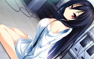 Woman long black hair white 6 - a stove free wallpaper