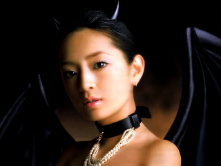 Woman black dress pearl necklace - eizan kikukawa free wallpaper