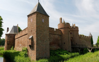 Castle tower clock river forest - the younger free wallpaper