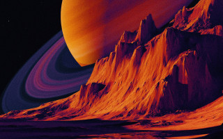Planet red purple background distant - image of a planet free wallpaper