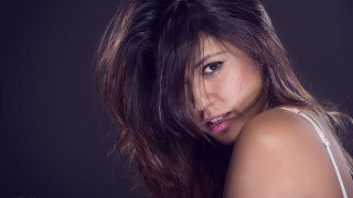 Aramenta longhair portrait crying blackhair - her shoulder free wallpaper for desktop