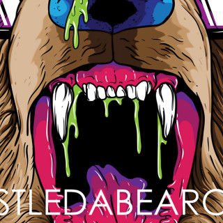 Dog mouth open green paint - behance hd free wallpaper for tablet