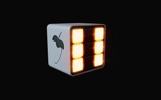 White cube black background light - cubofuturism free wallpaper