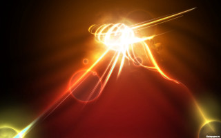 Bright light raytraced glowing halo - volumetric light free wallpaper for desktop