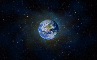 Earth night sky stars blue 5 - a picture of the earth free wallpaper for desktop