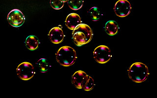 Soap bubbles holography macro planet - particle free wallpaper for desktop