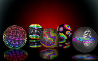 Colorful balls holography gradient glowing - colorful ball free wallpaper