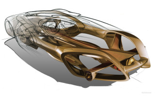 Car design side back dahlov - deconstructivism free wallpaper