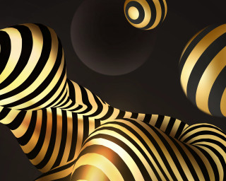 Shiny balls floating gold stripes - alfred manessier free wallpaper