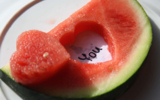 Watermelon heart plate love food - alain tasso free wallpaper for desktop