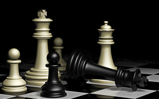 Black white chess abstract raytraced - abstract illusionism free wallpaper