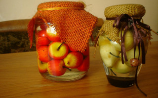 Apples jar burlapped bag autumn - autumn free wallpaper for desktop