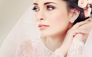 Woman veil flowers hair comb - a veil free wallpaper