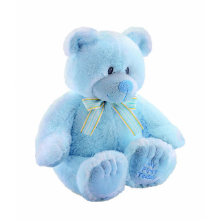 Blue teddy bear bow neck - free neon wallpaper for tablet