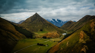 Valley river mountains clouds outdoor - a valley free wallpaper