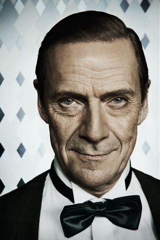 Man tuxedo bowtie smile wall - free textures wallpaper for mobile