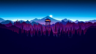 Mountain tower fullmoon cloudy night - a painting of a mountain free wallpaper