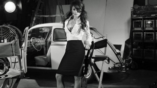 Woman car garage moon black - a car in a garage free wallpaper