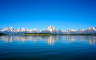 Lake mountains blue sky clouds 10 - beautiful landscape free wallpaper