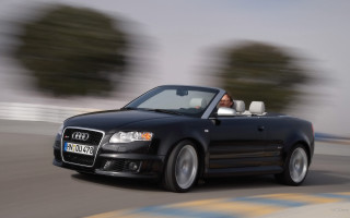 Black convertible driving trees fence - convertible free wallpaper