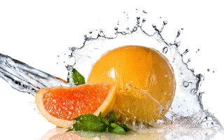 Grapefruit orange splash water ice - a splash of water free wallpaper