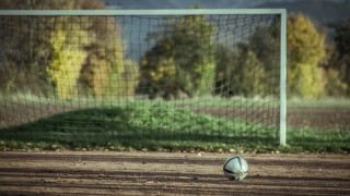 Soccer ball goal net field 2 - the ground in front free wallpaper for desktop