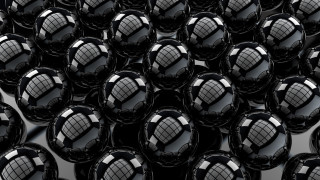 Shiny black balls grid op 2 - cinema 4 d free wallpaper