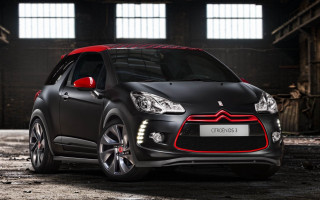 Black red car garage open - window free wallpaper