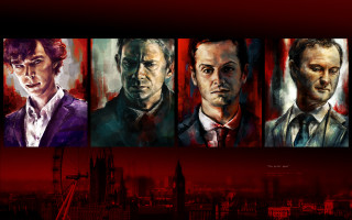 Men suits ties cityscape red - a cityscape background free wallpaper