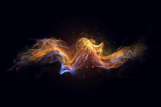 Fire swirl abstract illusionism glowing - abstract illusionism free wallpaper