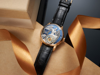 Watch blue dial gold ribbon - exquisite detail free wallpaper
