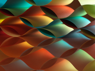 Colorful abstract curved red blue - shape free wallpaper