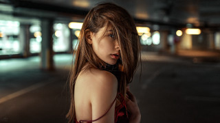 Woman longhair night portrait bokeh - artur tarnowski free wallpaper