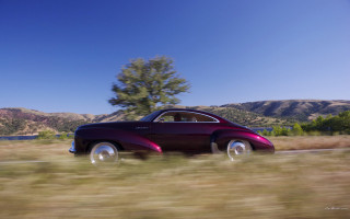 Car mountains forest sky luxury - art deco free wallpaper