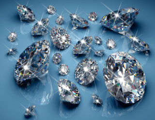 Diamonds blue background sparkling glow - diamond free wallpaper