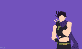 Man black purple background character - minimalist free wallpaper