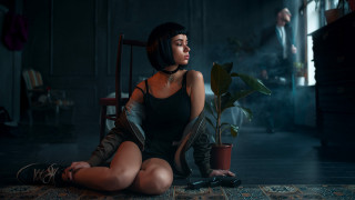 Elsa bleda cyberpunk sitting remotectrl - elsa bleda free wallpaper