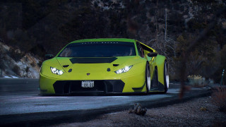 Yellow sports car night open - its door open free wallpaper