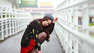 Woman fence hat fashion gothic 2 - chen lin free wallpaper