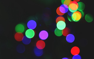 Blurry lights dark holography bokeh - a blurry photo of a bunch free wallpaper