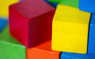 Colorful blocks abstract geometry blurry - modular free wallpaper