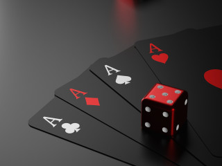 Red dice playing cards black - card free wallpaper
