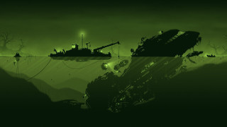 Green ship water light boat - side and a boat free wallpaper