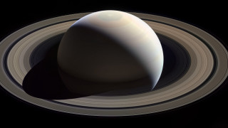 Saturn white ring black background 2 - sense of awe free wallpaper
