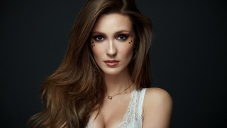 Woman forehead piercing white dress - her forehead free wallpaper