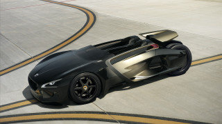 Black sports car runway yellow - a runway free wallpaper