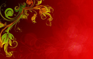 Red flower abstract vibrant bamboo - vibrant colour free wallpaper