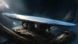 Futuristic floating water sky sunbeam - craig mullins free wallpaper