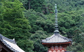 Pagoda forest tower trees statue - kyoto studio free wallpaper